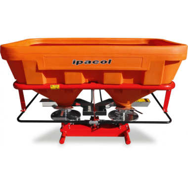 Distribuidor de fertilizantes com duplo disco